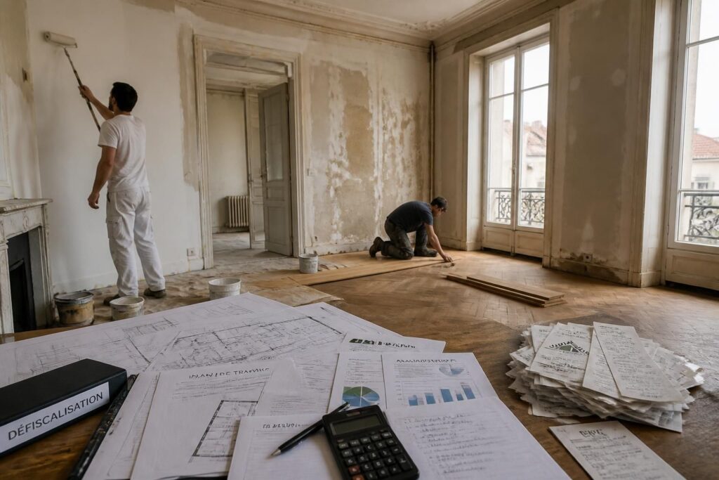découvrez tout ce qu'il faut savoir sur l'investissement locatif ancien : les types de travaux à prévoir, les avantages de la défiscalisation et les frais associés pour optimiser votre bien immobilier.