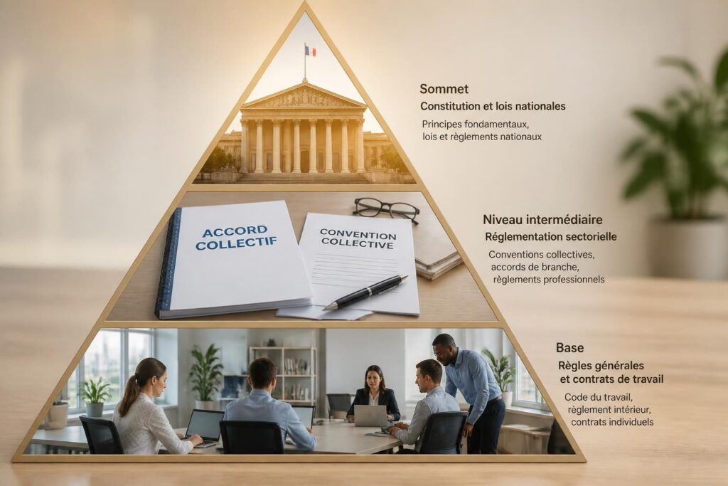 découvrez la hiérarchie des normes en droit du travail et comprenez la pyramide des règles pour mieux appréhender les relations professionnelles et les obligations légales.