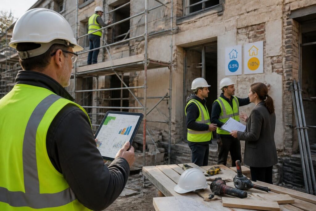 découvrez tout sur la tva bâtiment : explications claires des taux réduits à 5.5% et 10%, ainsi que le mécanisme d'autoliquidation applicable aux travaux de rénovation.